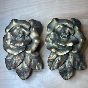 Vintage Wall Decor Golden Brown color Roses